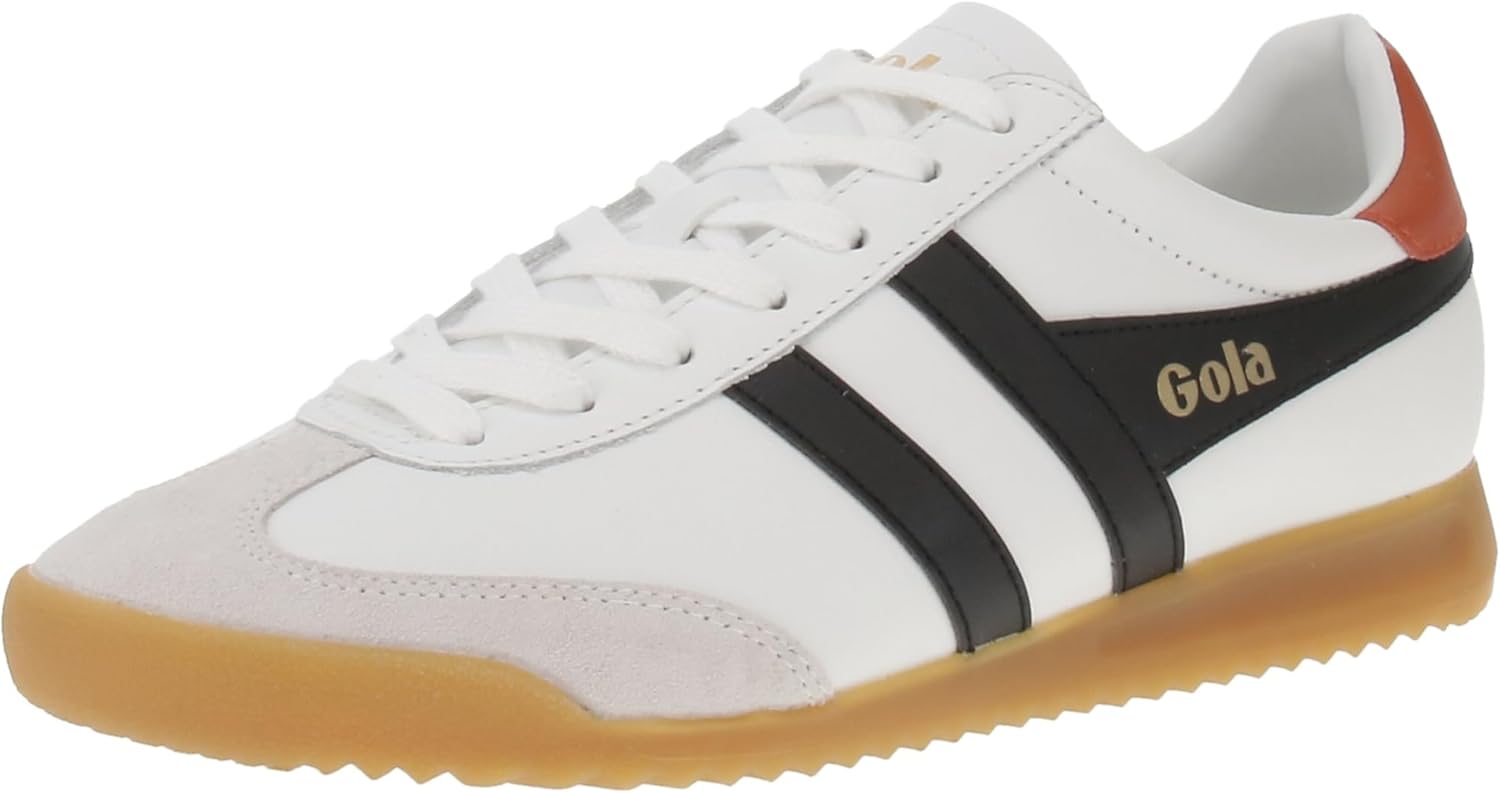 

Мужские кожаные кроссовки Gola Torpedo, белый/черный/оранжевый