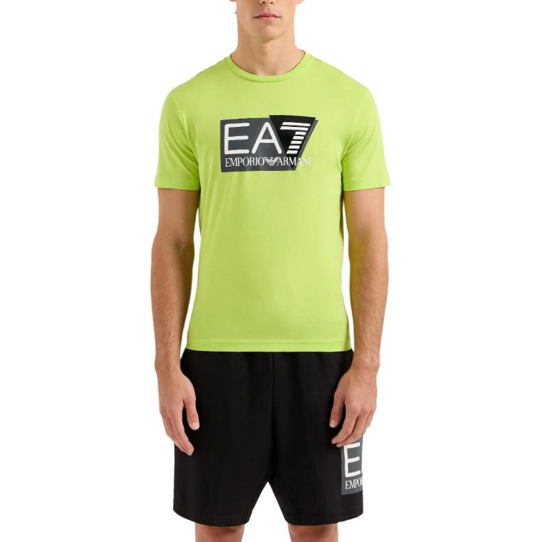 EMPORIO ARMANI Футболка EA7 SS24 мужская grass green — фото 4