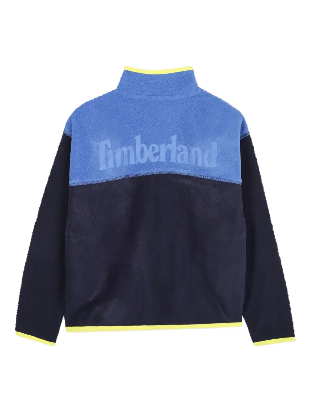 Двухцветный флисовый кардиган Timberland Kids, синий — фото 2