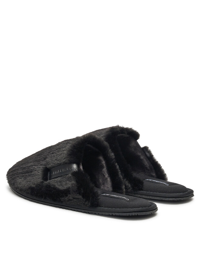 Тапочки Calvin Klein Jeans Hotel Slipper Fur After Glow YW0YW01593, черный — фото 3