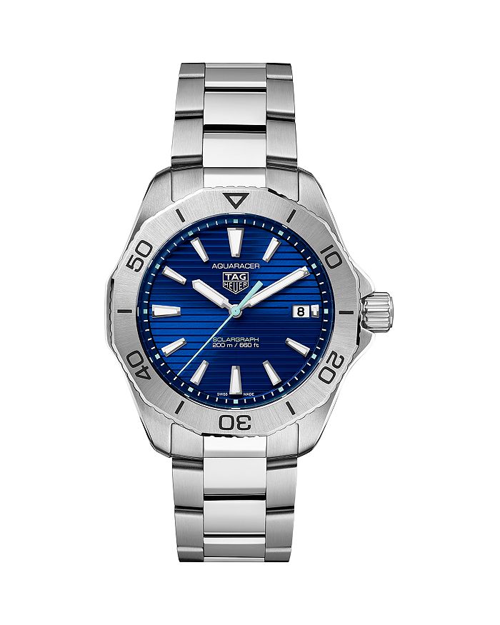 

Акварейсер Профессионал 200 Соларграф, часы, 40 мм TAG Heuer, синий