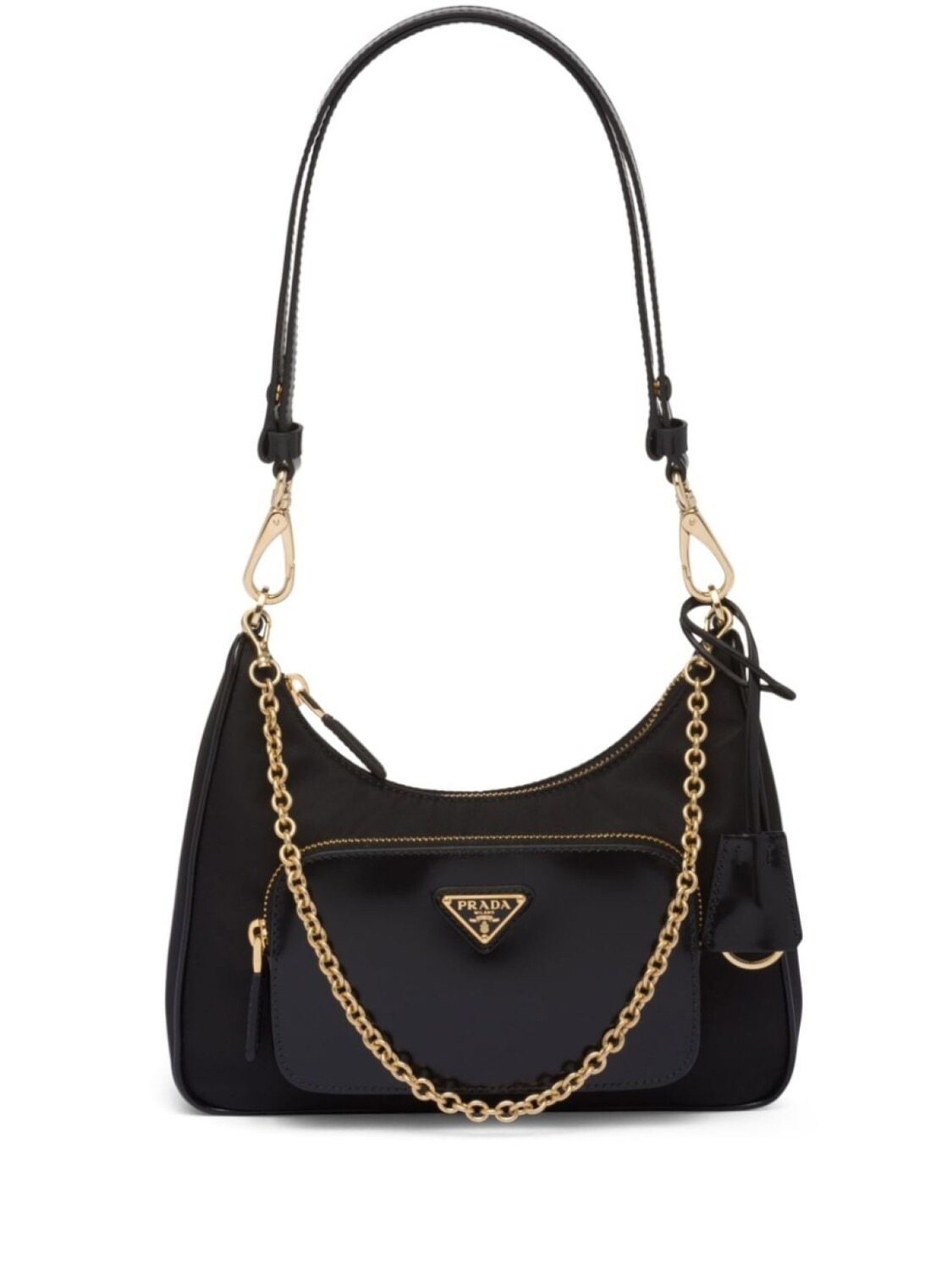 

Сумка на плечо Prada с логотипом, черный