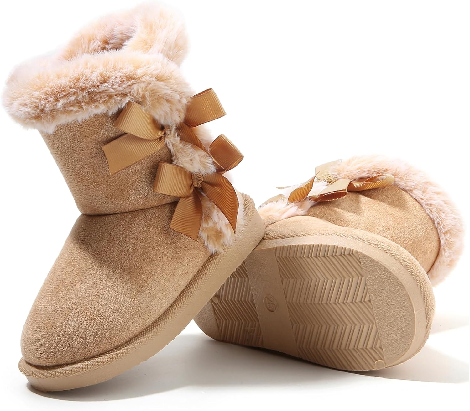 

Детские зимние сапоги Femizee для девочек и мальчиков, теплые зимние уличные снежные ботинки (для малышей/маленьких детей), 1968 Brown