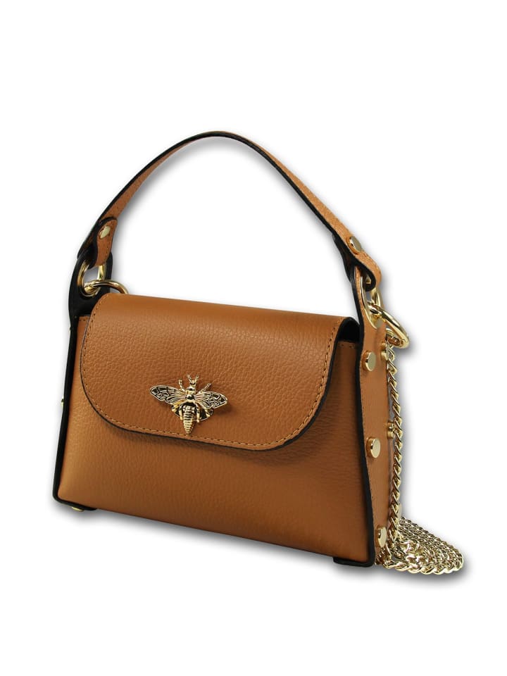 

Кожаная сумка через плечо Toscanto, светло-коричневая, бежевая, примерно 19 см Toscanto