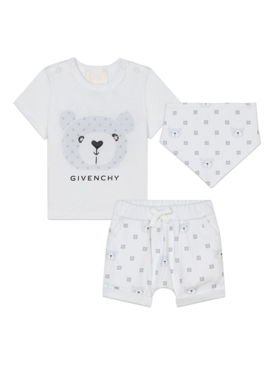 

Givenchy Kids комплект из трех предеметов с логотипом 4G, белый