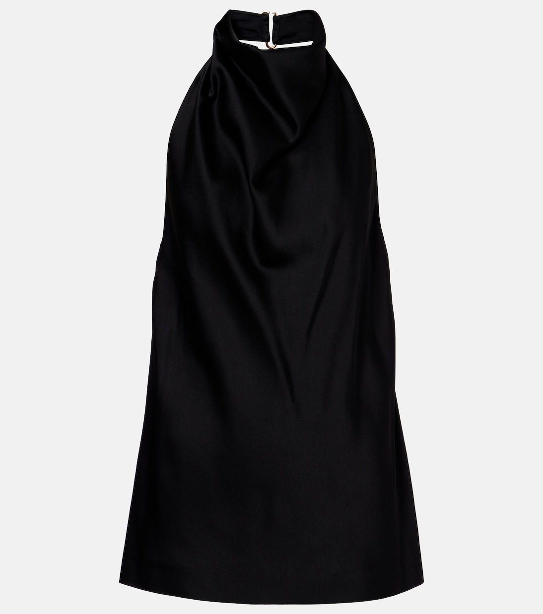 

Атласный топ с халтернеем Stella McCartney, черный