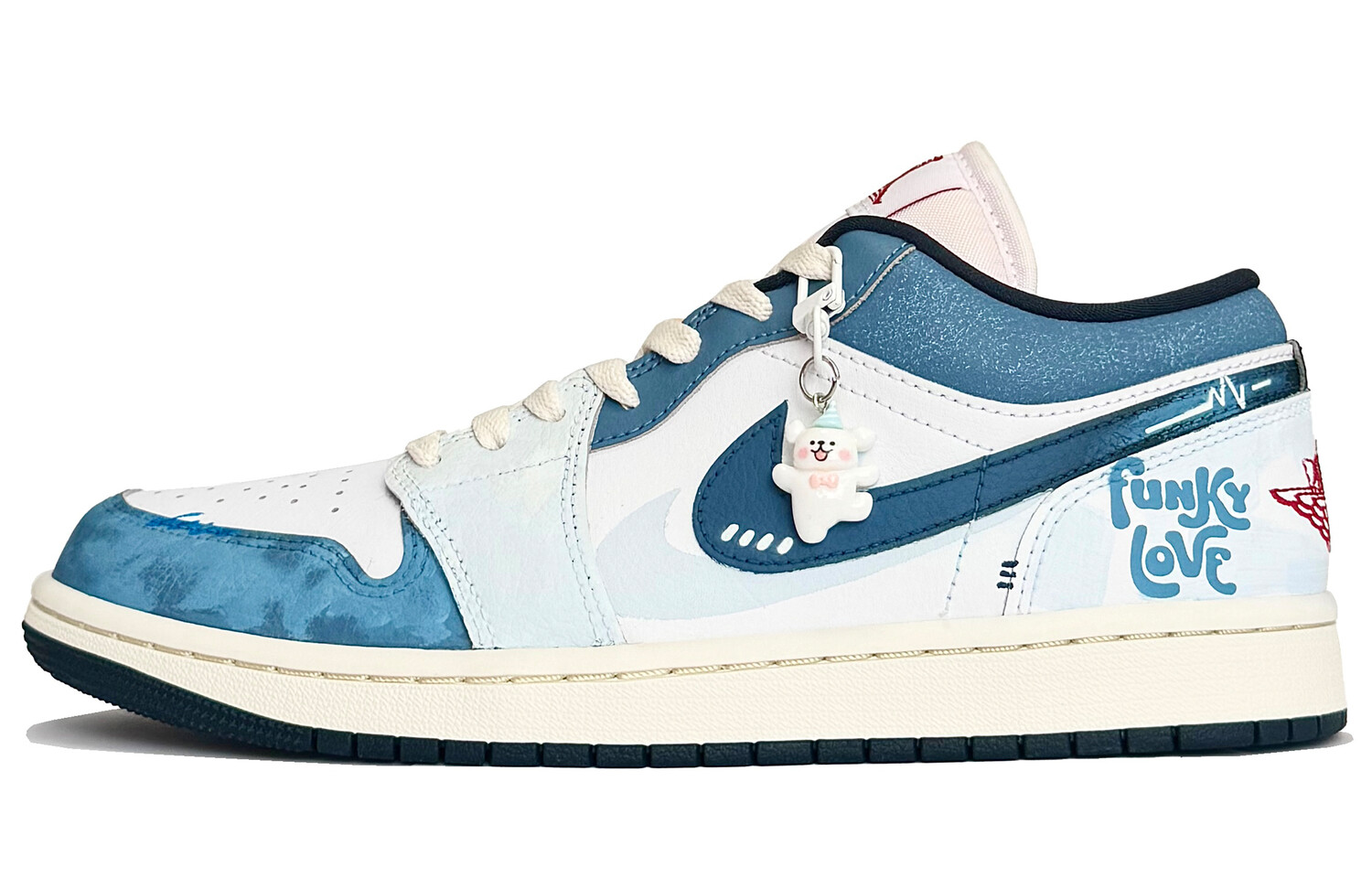 

Баскетбольные кроссовки Air 1 Basketball Shoes Men Low-Top Blue/White Jordan