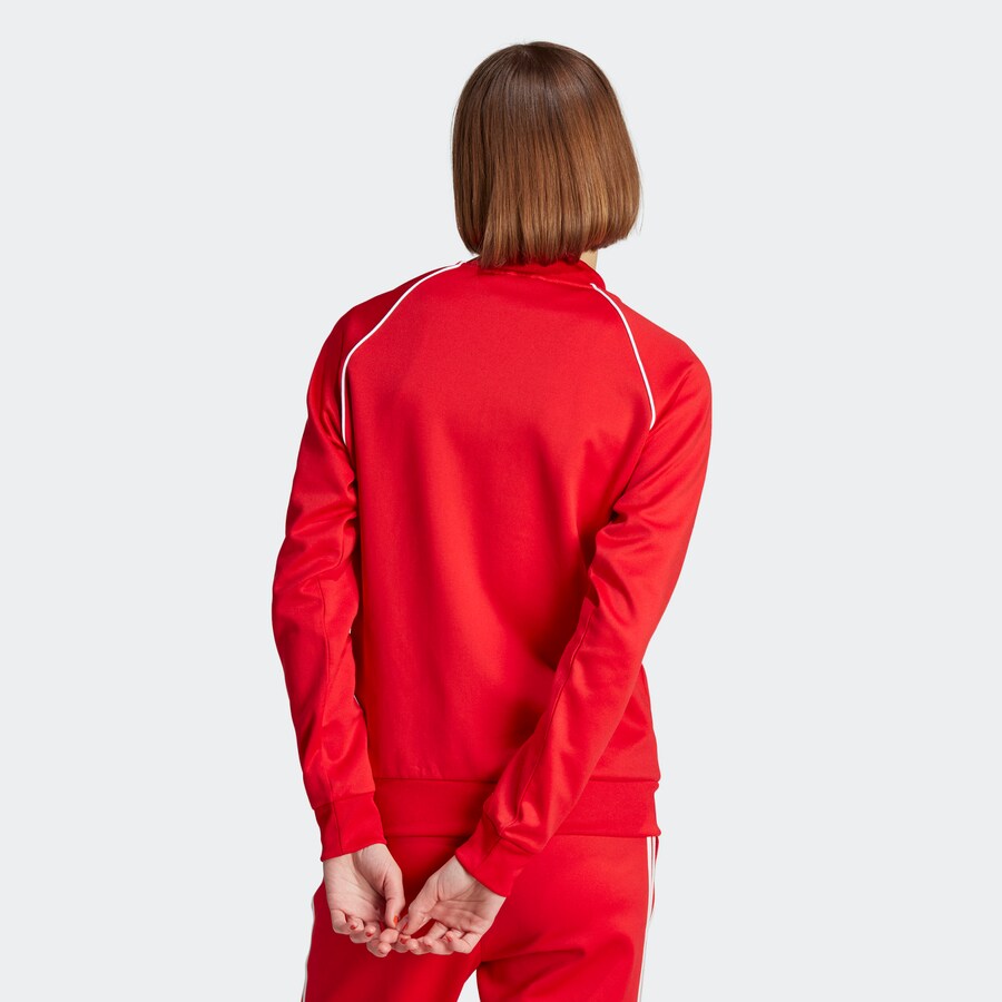 Толстовка с капюшоном на молнии ADIDAS ORIGINALS Adicolor Classics, цвет Fire red — фото 4