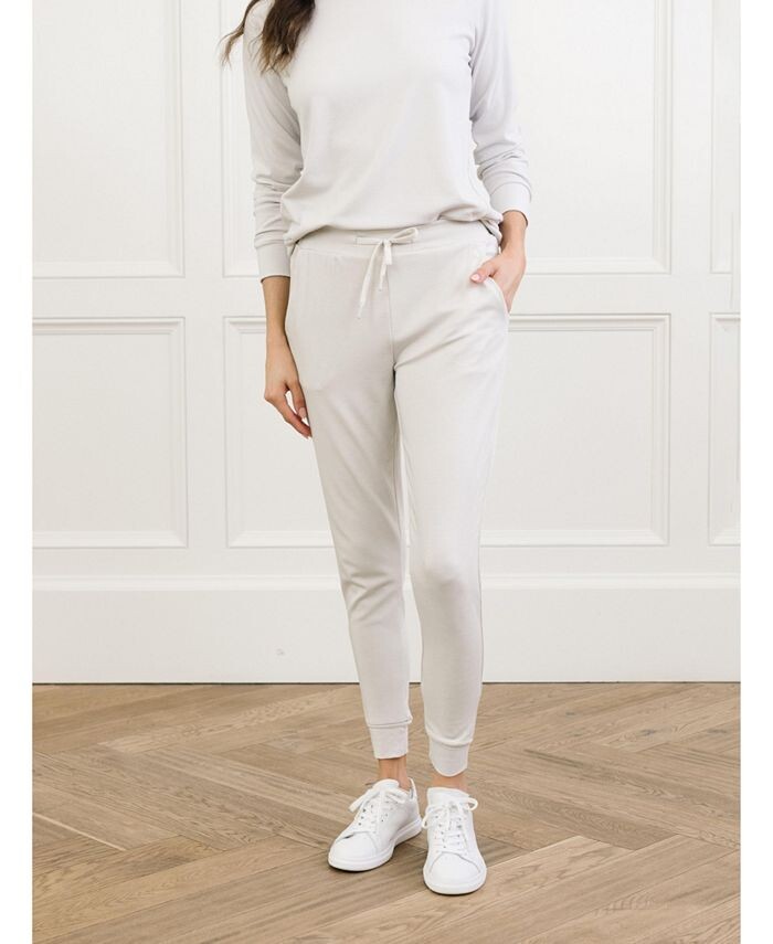 

Женские брюки-джоггеры из вискозы из бамбука Cozy Earth, цвет Light grey