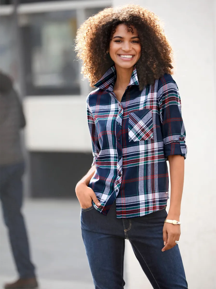 

Casual Looks фланелевая блузка, цвет Marine-Kirsche-Kariert