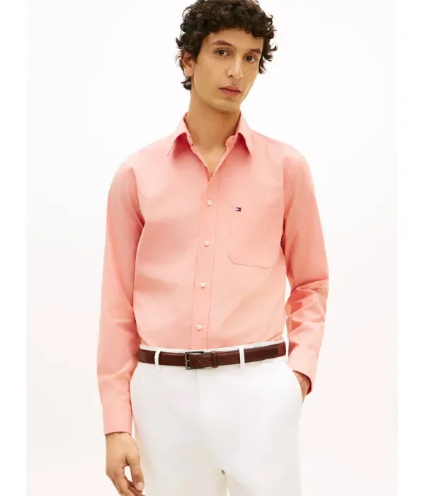 Рубашка regular fit Tommy Hilfiger, персиковый