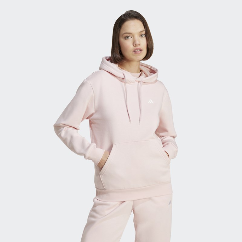 

Женская толстовка с капюшоном Essentials с маленьким логотипом, уютная Adidas, розовый