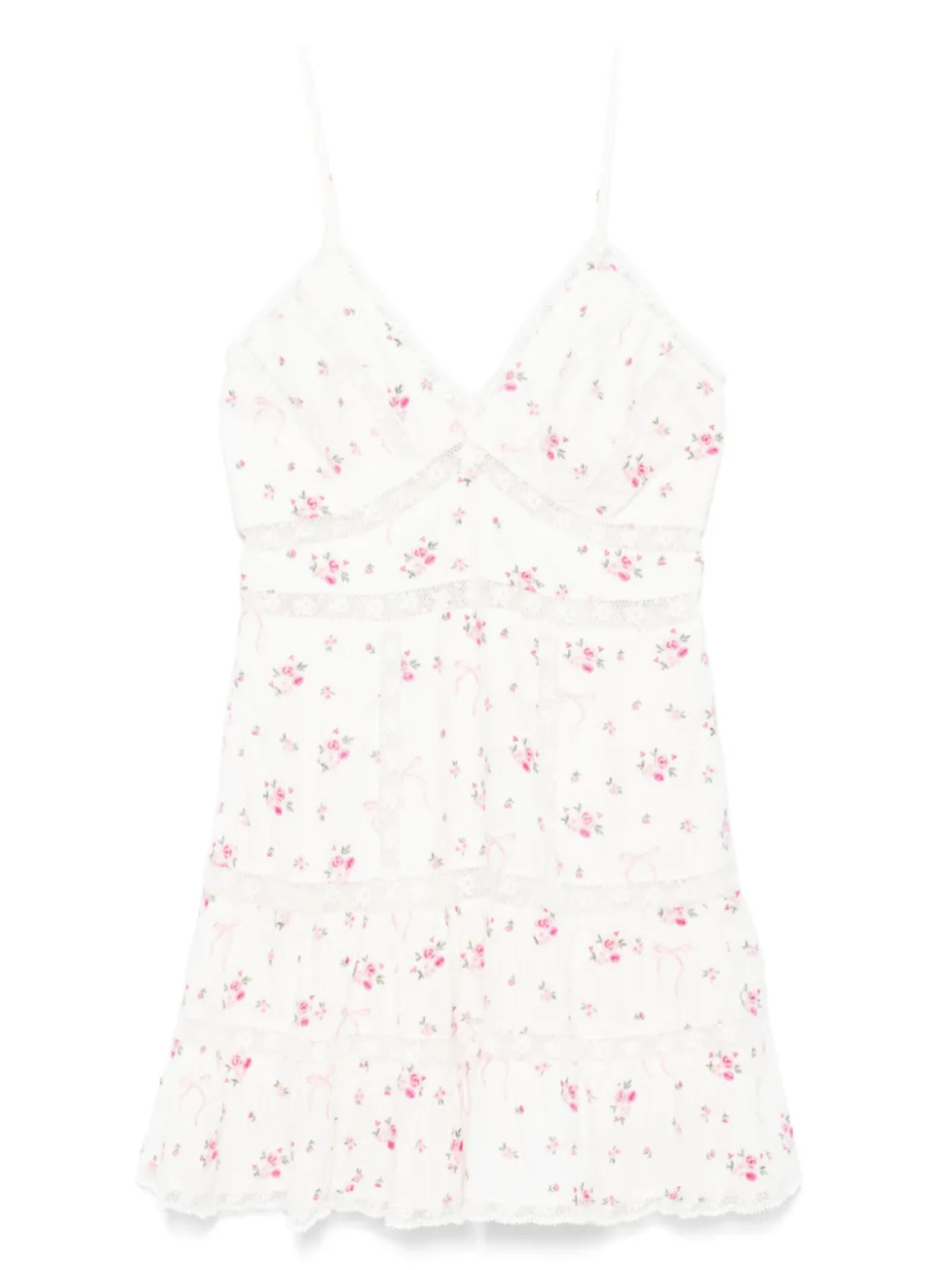 

LoveShackFancy платье мини Solbina, белый