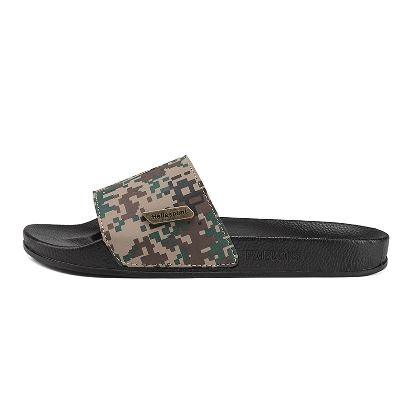 

Тихие, износостойкие сандалии-слайдеры для мужчин PAIBLOKS, Green Camouflage