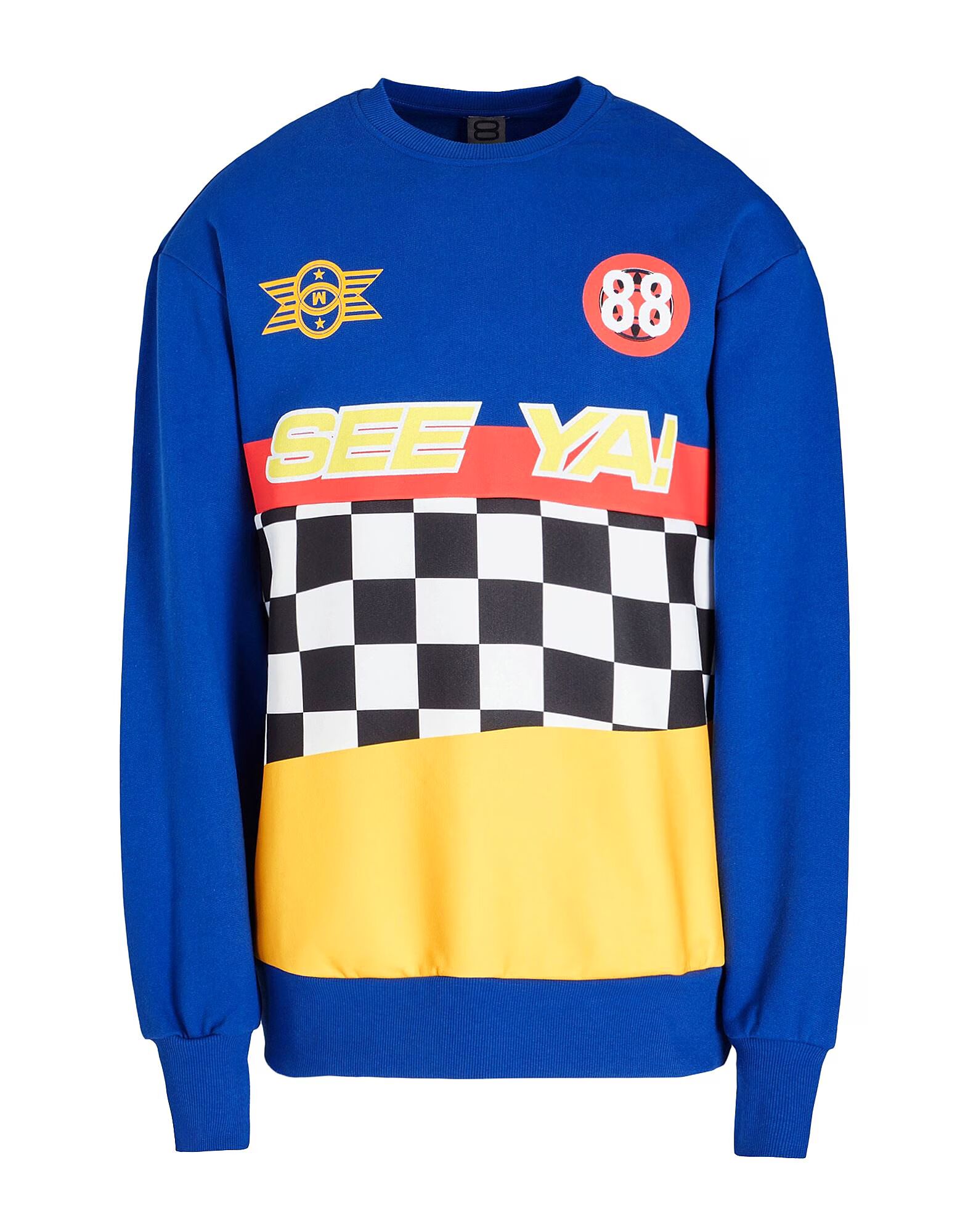 

Толстовка Printed Organic Cotton Crewneck 8 By Yoox, синий