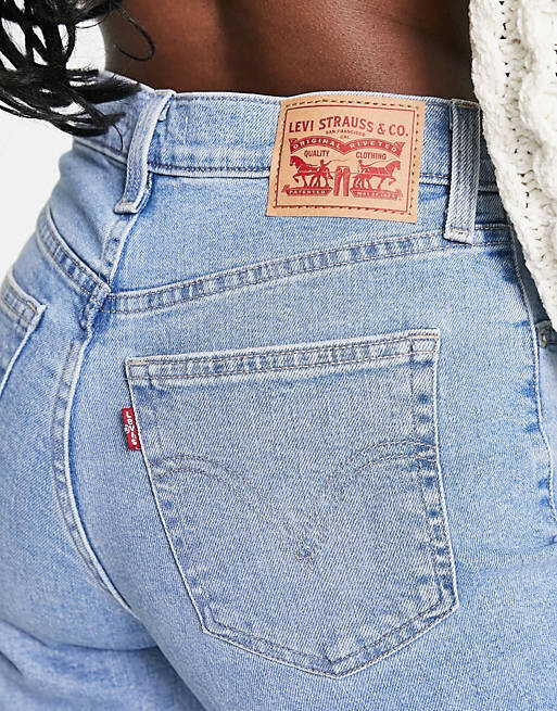Голубые джинсы с завышенной талией Levi's — фото 2