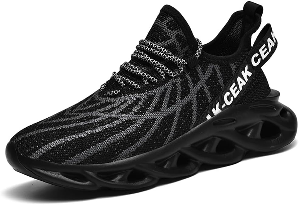 

Мужские модные кроссовки Jakcuz больших размеров с сетчатым дизайном, толстой подошвой и комфортной сеткой, повседневные кроссовки для спортзала, на шнуровке и для прогулок, черный