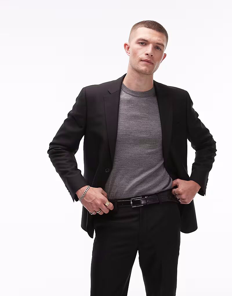 

Узкий пиджак Topman черного цвета