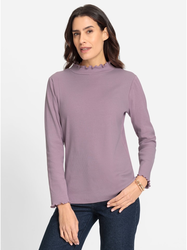 

Рубашка с воротником-стойкой лилового цвета WITT WEIDEN