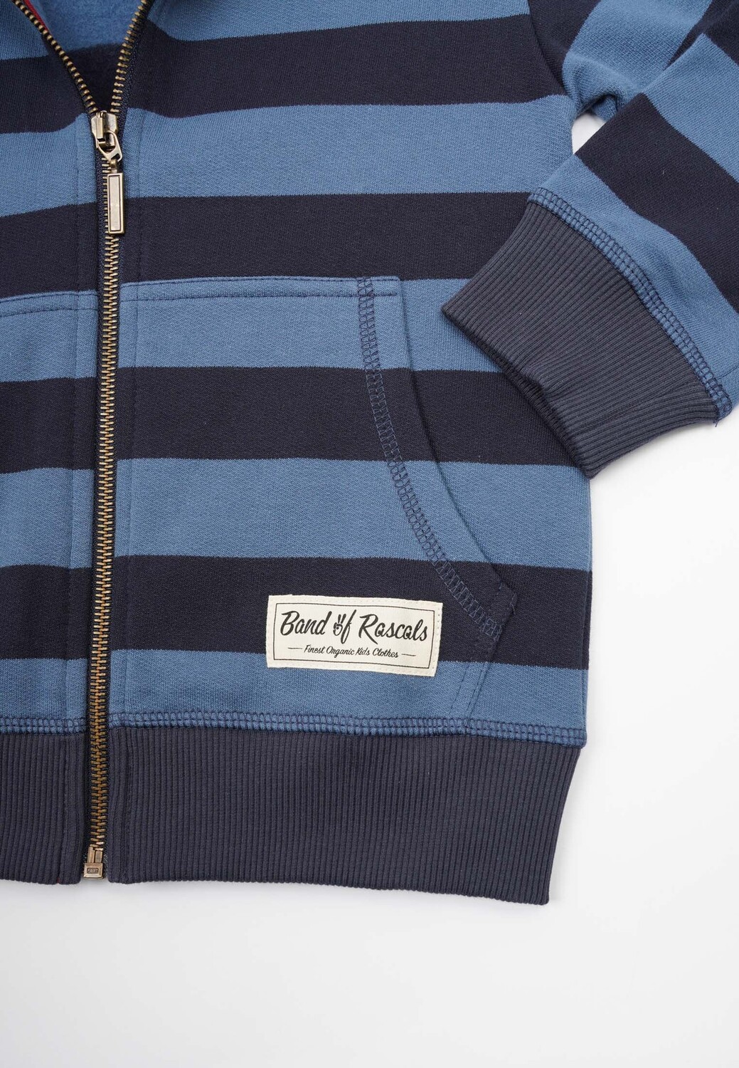 Толстовка Band of Rascals Kapuzenpullover Striped Zip, синий — фото 4