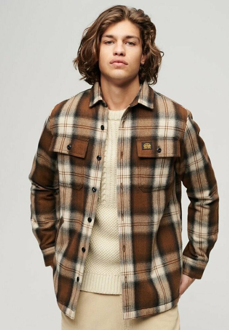 

Куртка Superdry MILLER, цвет roderick check brown