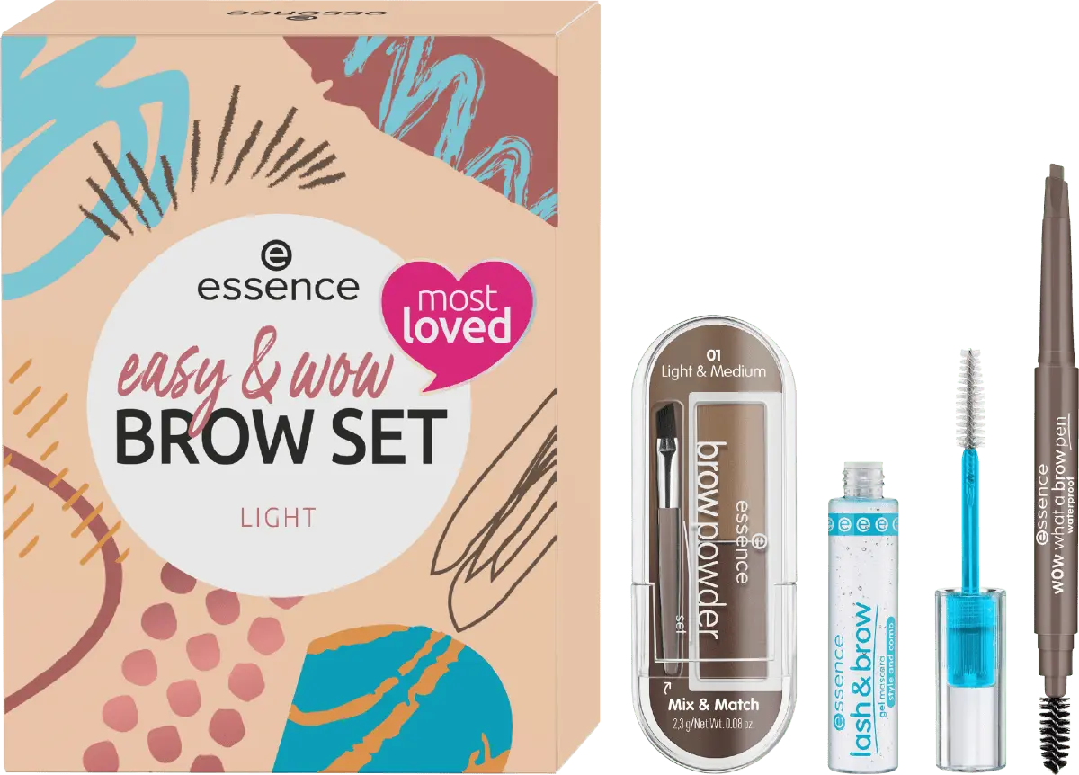 

Подарочный набор Easy Wow Brow Light 3 шт. 1 шт. essence