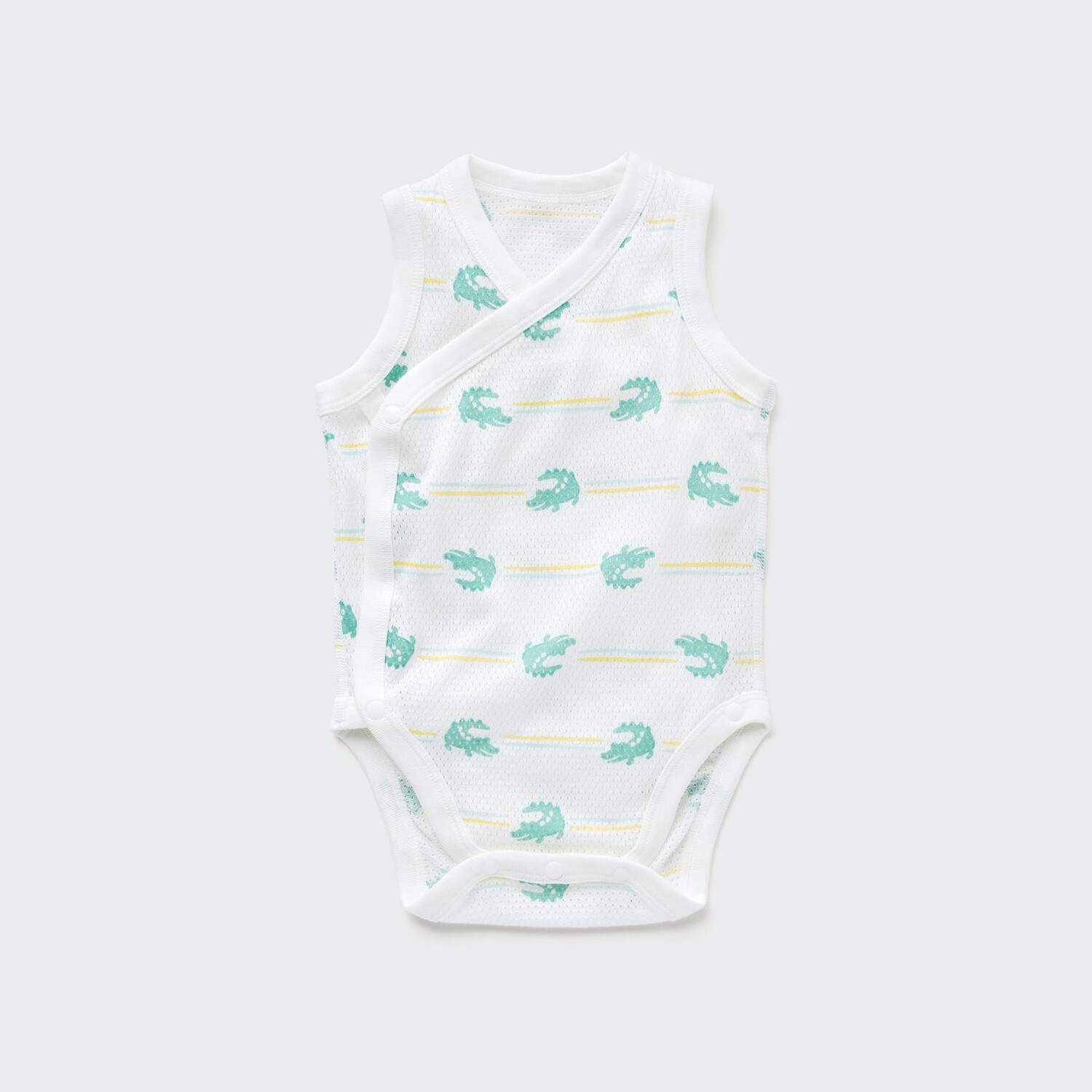 

Боди UNIQLO Joy of Print из хлопковой сетки без рукавов, белый