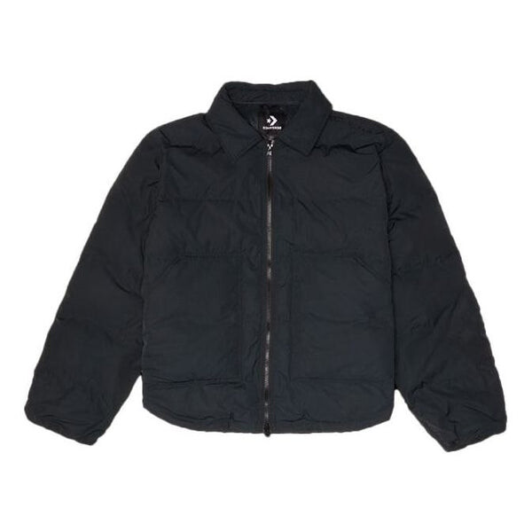 

Куртка short down puffer jacket 'black' Converse, черный