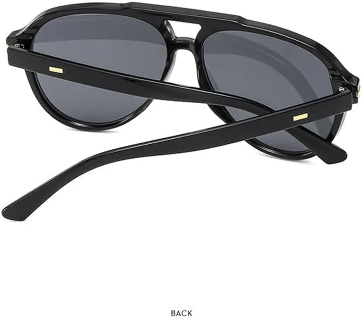 

Ретро овальные солнцезащитные очки для женщин и мужчин, винтажная оправа с двойной перемычкой, солнцезащитные очки с защитой от УФ-излучения UV400 LANGSER, 1