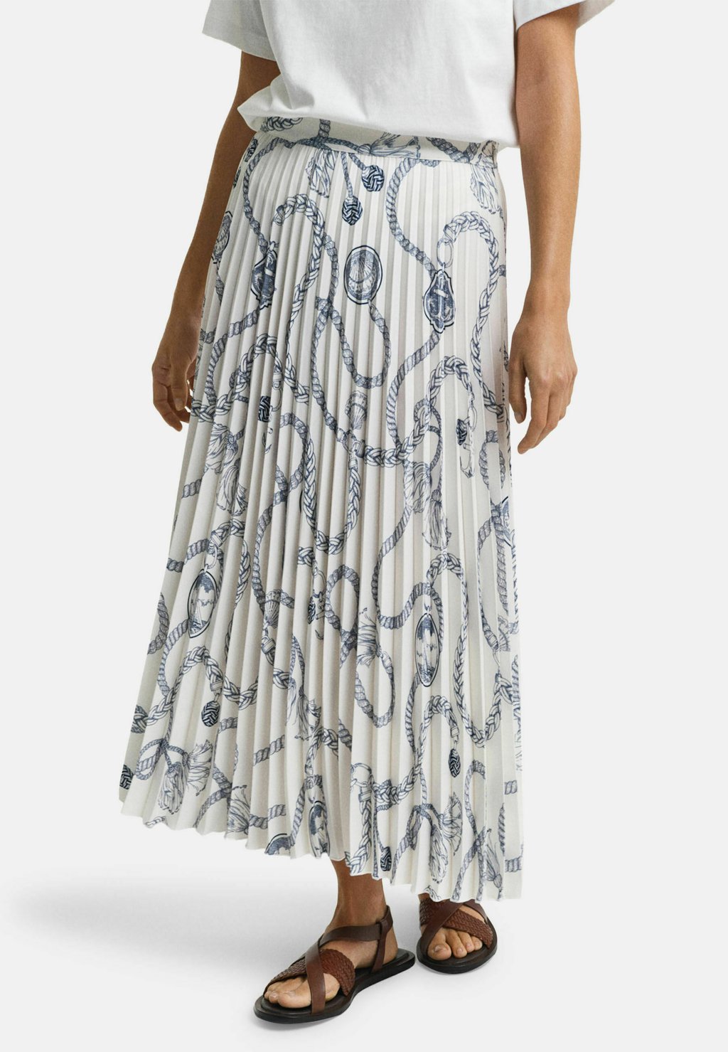 

Юбка макси Pleated skirt GANT, кремовый