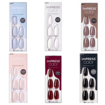 Impress Press-On Manicure Color Nails Pure Fit — доступно несколько цветов, Kiss — фото 2