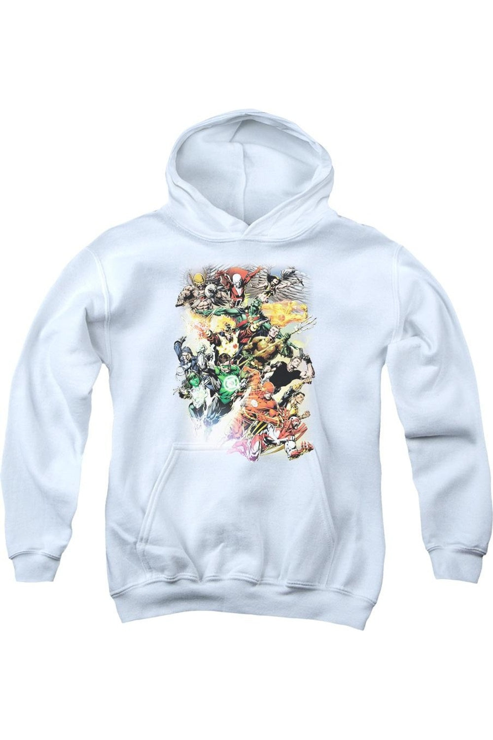 

Толстовка с капюшоном Justice League of America Brightest Day #0 Youth Pull Over Gildan, белый