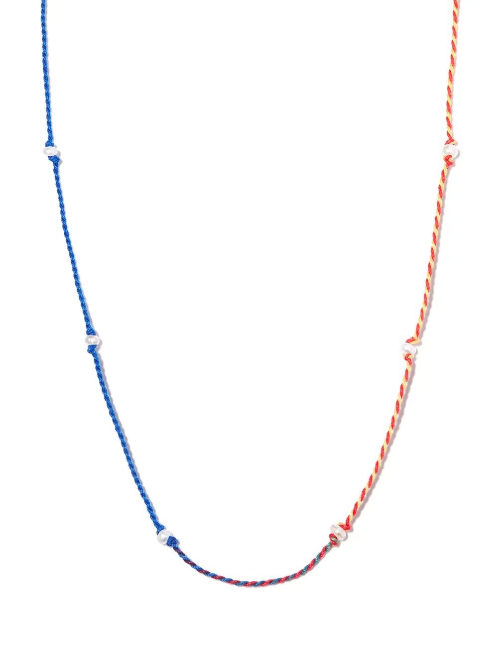 

Веревочное колье с желтым золотом и жемчугом Marie Lichtenberg, желтый