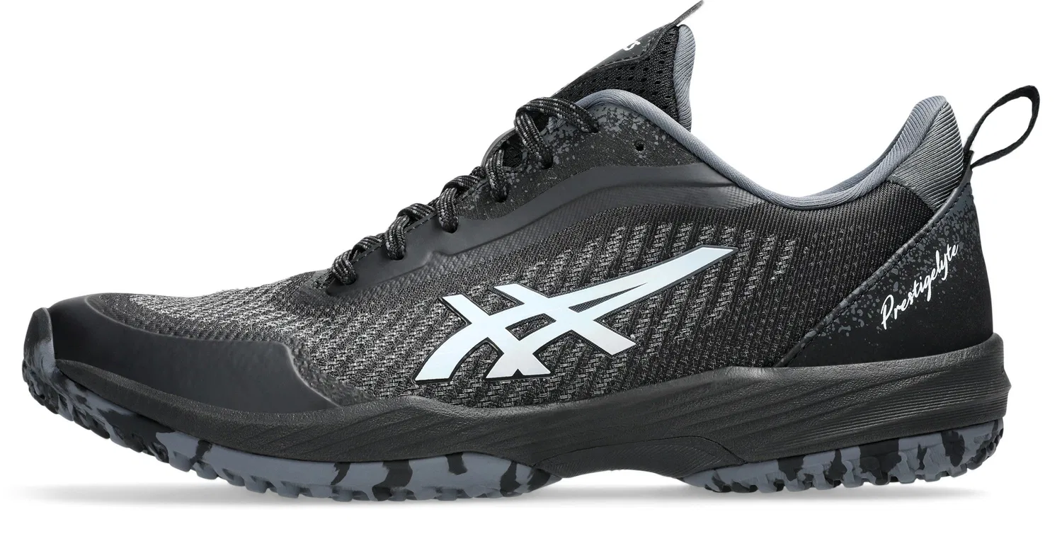 Мужские теннисные кроссовки «Prestigelyte 5 OC» от ASICS, Black/White — фото 4
