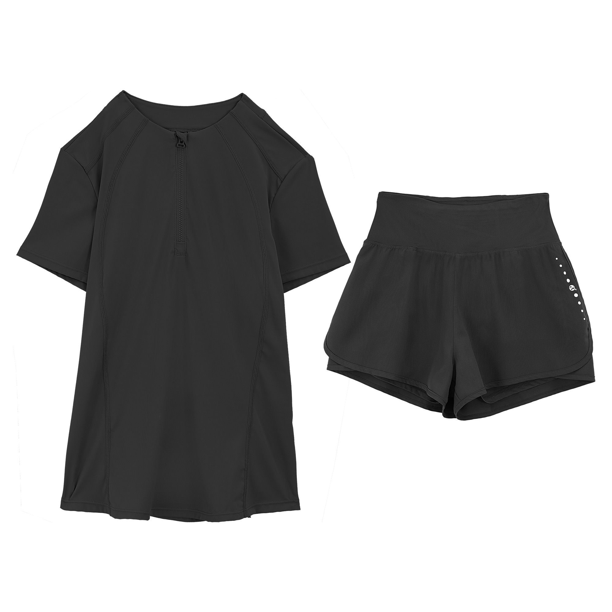 

Сокращенная коллекция повседневных костюмов для женщин: тонкие и короткие Camel, phantom черный