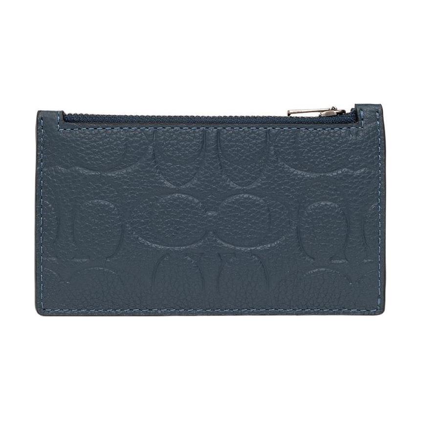 

COACH Кожаный картхолдер мини для женщин в темном дениме