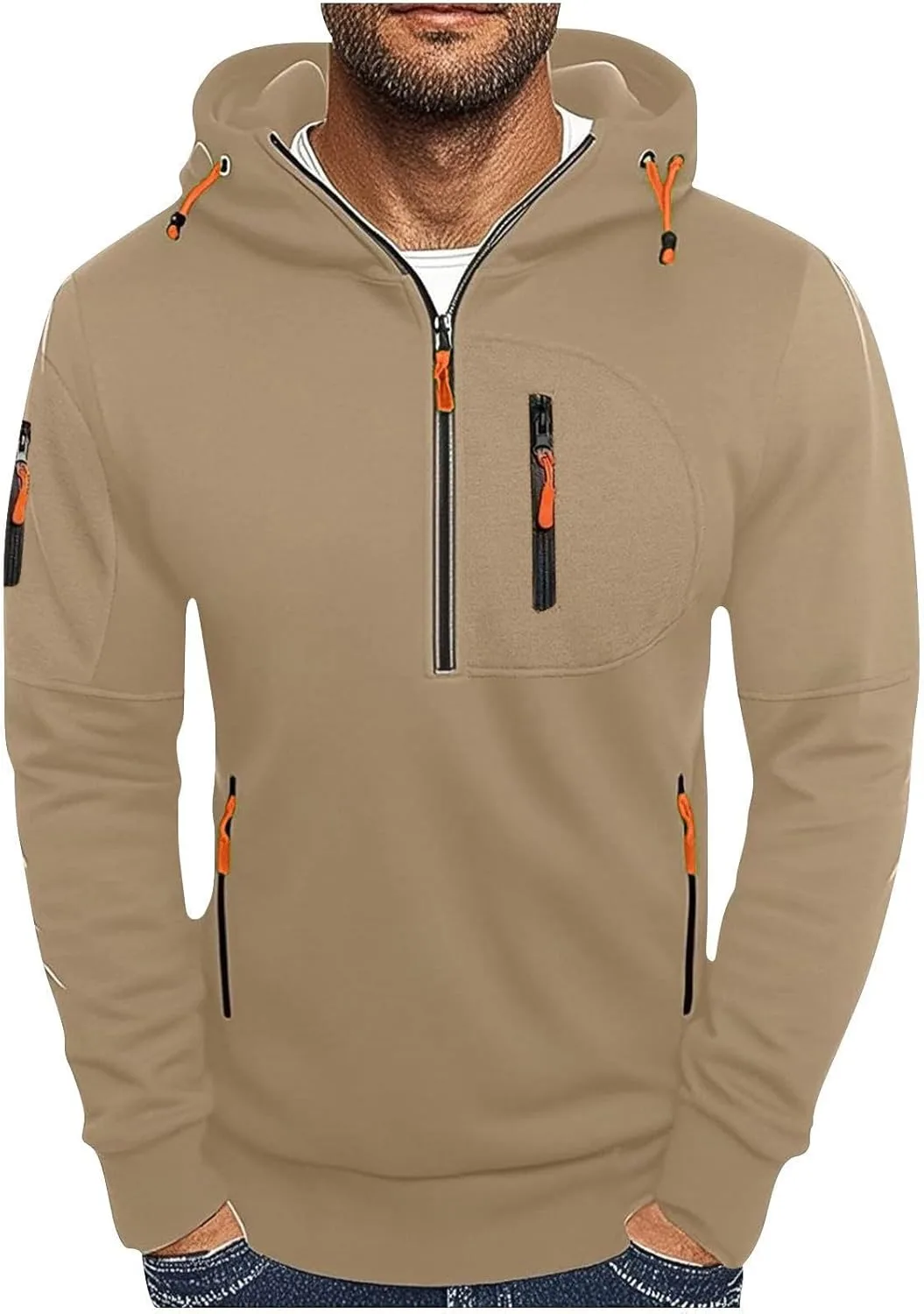 

Мужская толстовка с молнией на четверть