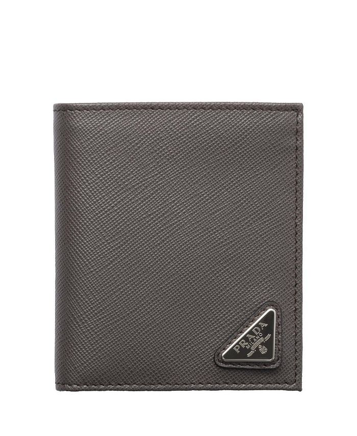 

Кошелёк из кожи Saffiano Prada, серый