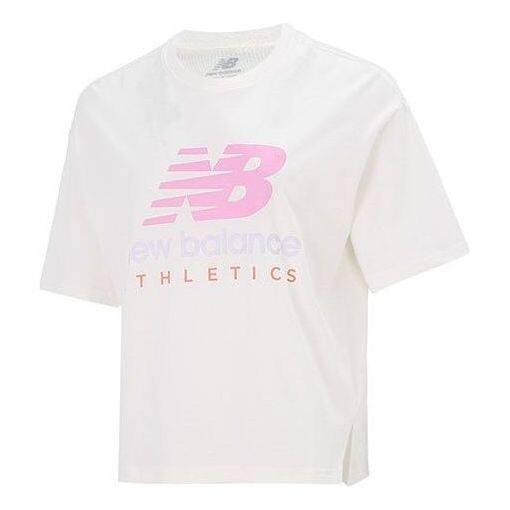 

Футболка Essentials Stacked Logo Tee New Balance, белый