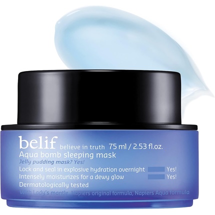 Маска для лица Belif Believe In Truth — Aqua Bomb Sleeping Mask - Успокаивающая для сухой кожи, 75 мл