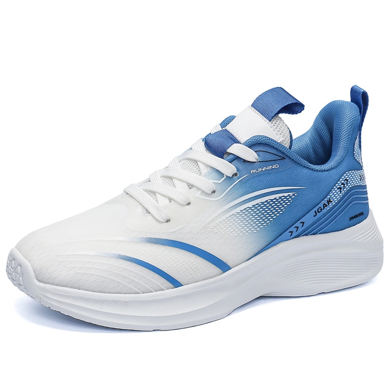

Нескользящие дышащие низкие повседневные туфли для мужчин King Jinmai, White Blue