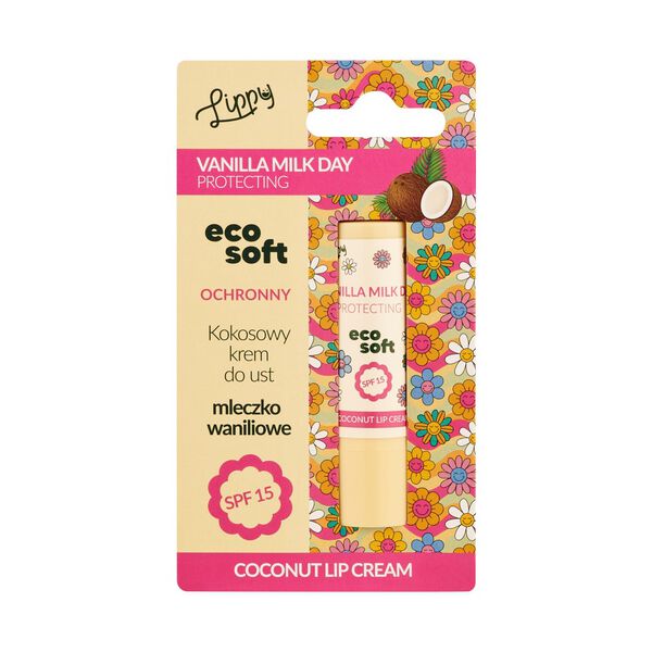 

Бальзам для губ «Кокос» с spf15, 4,8 г Eco Soft Mleczko waniliowe