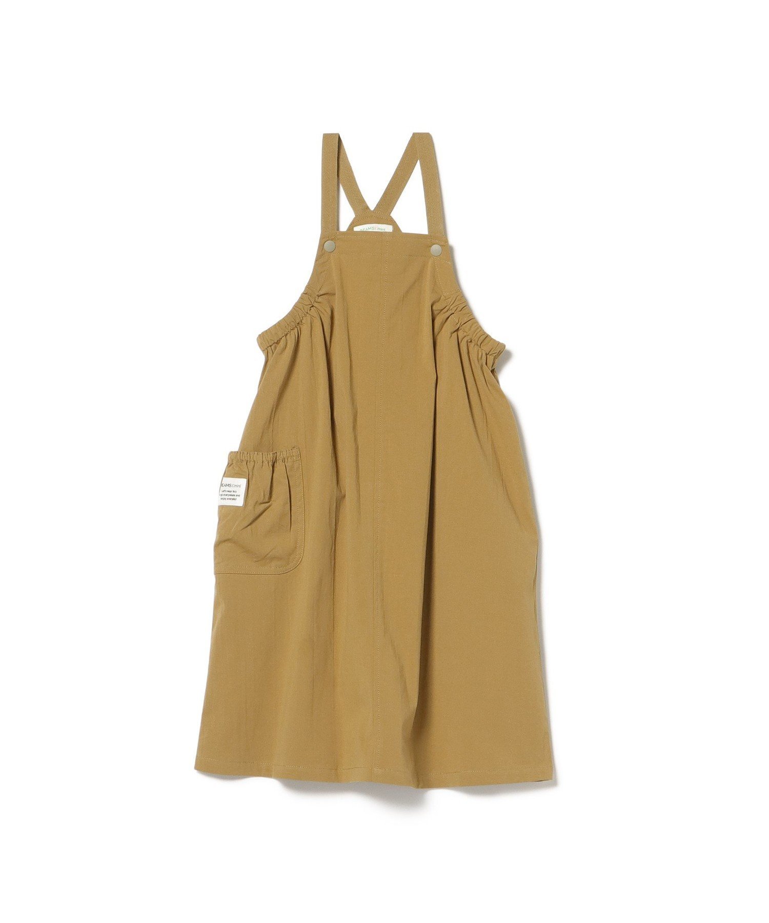 Хлопковый комбинезон-платье (90–140 см) BEAMS mini, KHAKI