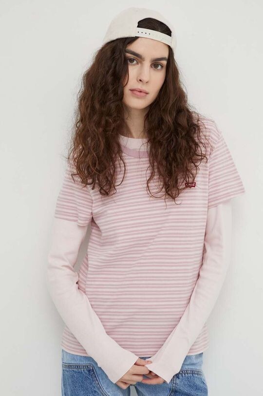 

Хлопковая футболка Levi's, розовый