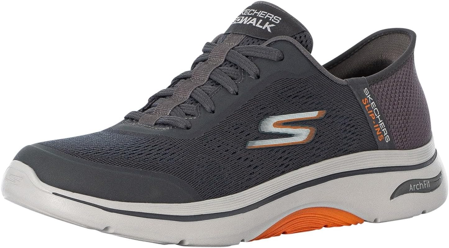 

Мужские слипоны Skechers Hands Free Go Walk Arch Fit 2.0 - Simplicity 2, оранжевый/угольный