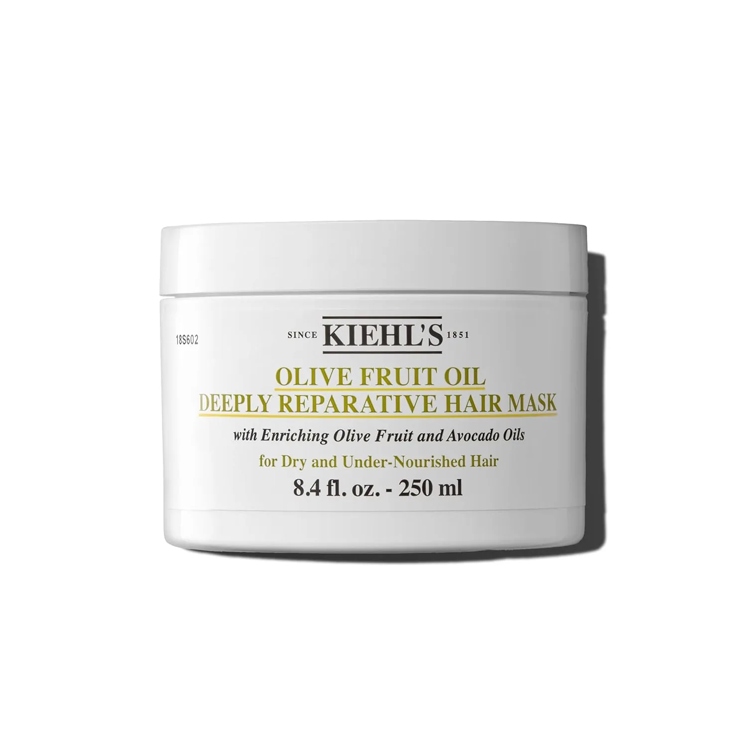 Увлажняющая маска для волос Kiehl's с маслом оливковых плодов, восстанавливающая блеск сухих и поврежденных волос, с маслом авокадо и лимоном - 240 мл, Olive