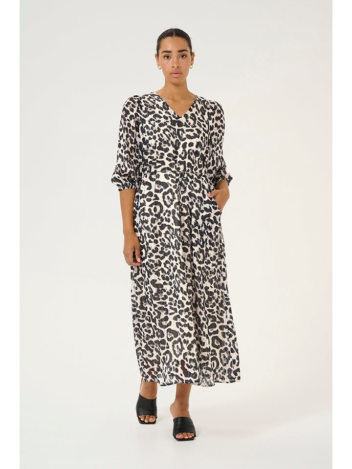 

Kaffe Платье цвета «сепия» кремового/черного оттенка