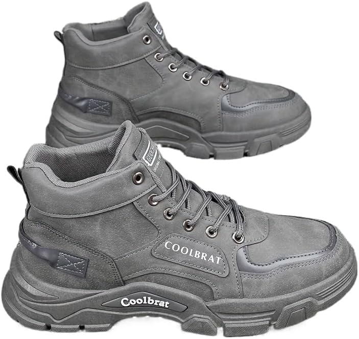 

Мужские модные кроссовки Hhhchpm, прочные и дышащие ботинки для мужчин с шнуровкой, мужская повседневная обувь, серый