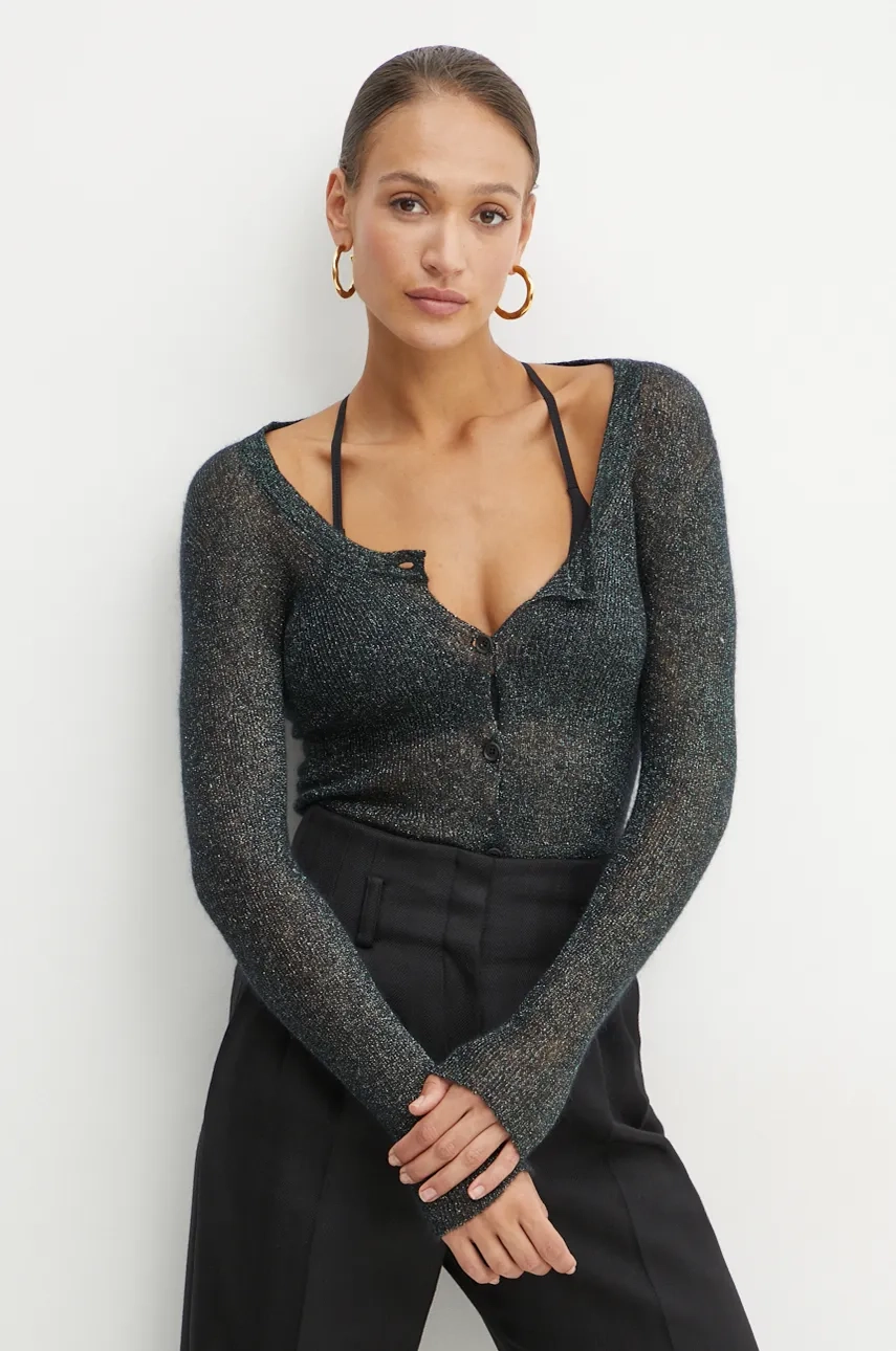 

Кардиган с добавлением шерсти Pinko, зеленый