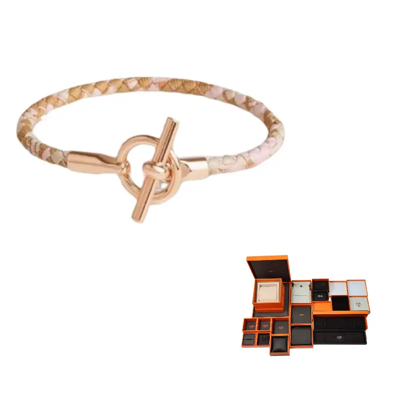 

HERMES Шелковый, Rose Gold браслеты Women's Pink